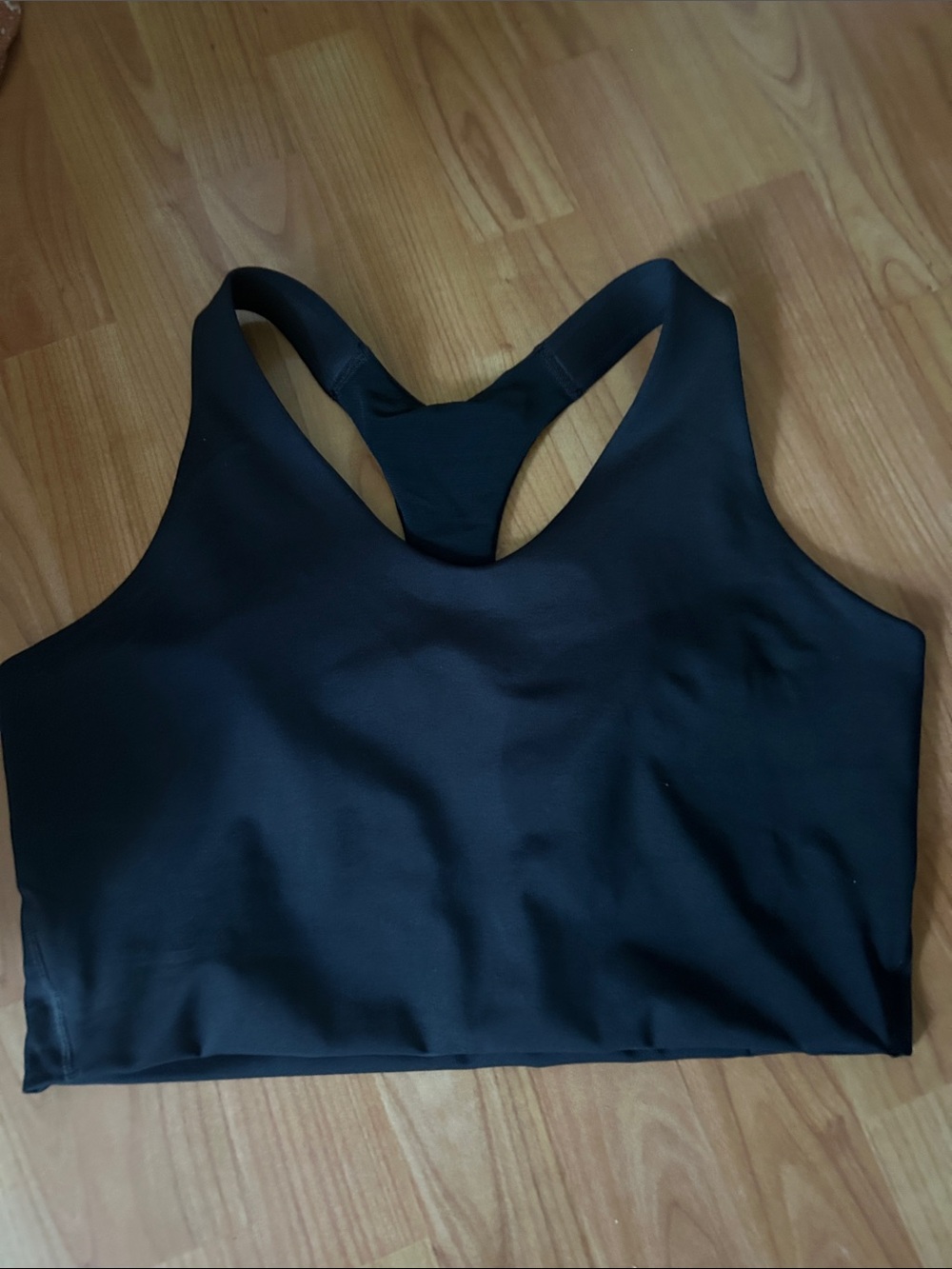 SPANX Black Racerback Crop Sports Bra Sz 1X/1Tg